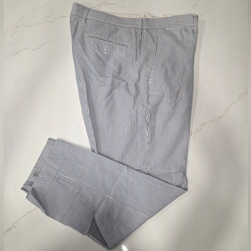 J. Crew Men's Navy & White Pinstripe Chinos